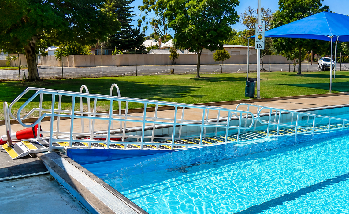 Aquatrek2 Pool Ramp System Wheelchair Access and ADA Compliant Aquatic Therapy Pool Entry Solution 600 lbs. Capacity Main Image
