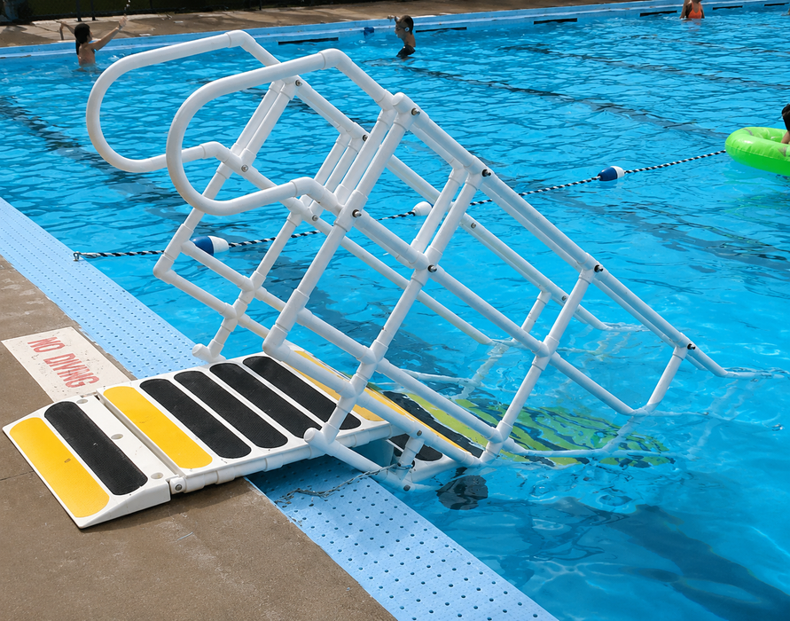 Aquatrek2 Standard Access Pool Steps 12 Ft Deep Standard Access System 30 Inch Wide With Safety Rails Main Image
