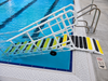 Aquatrek2 Standard Access Pool Steps 12 Ft Deep Standard Access System 30 Inch Wide With Safety Rails Side View Image