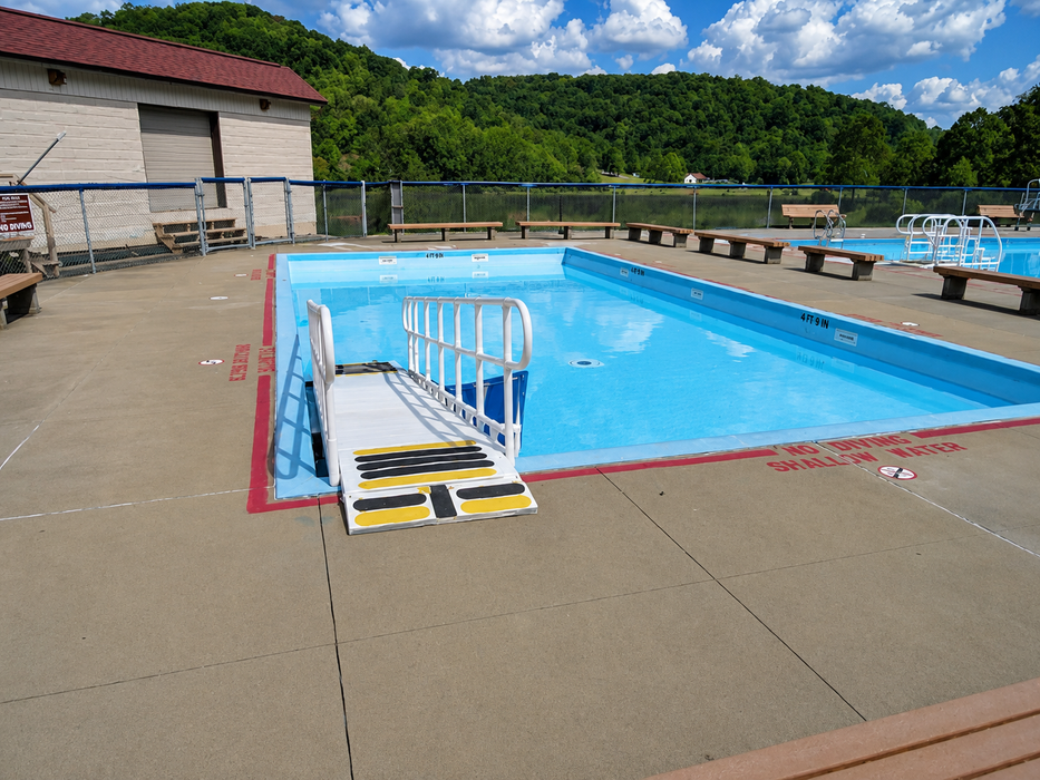 Aquatrek2 Wading Pool Ramp System 30 Inches ADA Wading Pool Ramp Accessible Pool Entry System with Dual Handrails Image