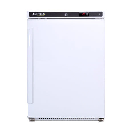White Arctiko Flexaline LFE 125 Undercounter Biomedical Freezer 118L Energy Star Certified Secure Temperature Control
