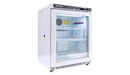 Side View Arctiko PRE 125 US Small Undercounter Refrigerator 109L Glass Door Biomedical Fridge with Data Logger and Precise Temperature Control