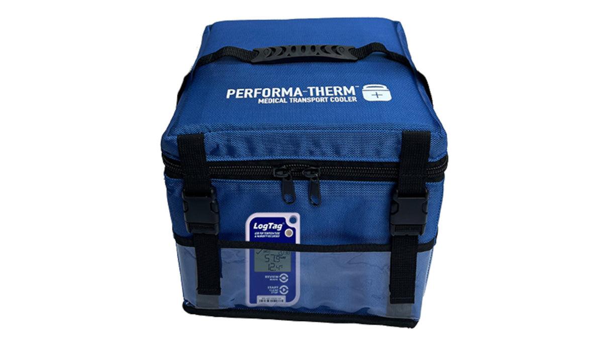 Blue Arctiko Performa-Therm Medical and Vaccine Transport Cooler for Safe Temperature-Controlled Transport 2°C to -21°