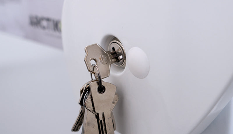 Lock System Arctiko Compact Ultra-Low Temperature Freezer Reliable -86°C Lab Storage Single Compressor Technology and Space Saving Design