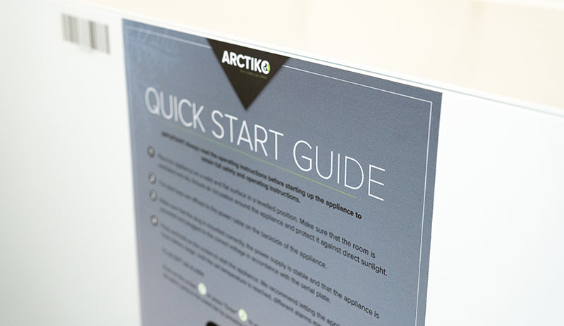 Start Guide Arctiko Compact Laboratory ULT Freezer 50L Undercounter Model Single Compressor Technology, Energy-Efficient Cooling -86°C Ultra-Low Temperature Performance