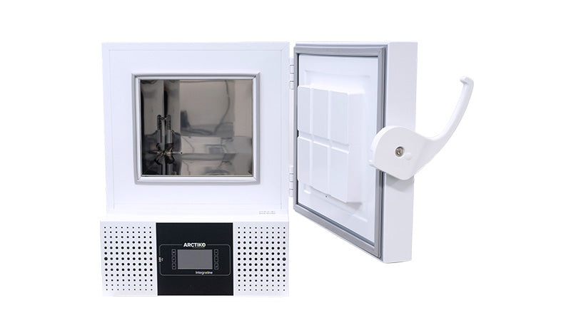White Arctiko Compact Laboratory ULT Freezer 50L Undercounter Model Single Compressor Technology, Energy-Efficient Cooling -86°C Ultra-Low Temperature Performance