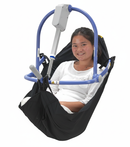 Patient Using Arjo Amputee Clip In Situ Sling, Front View