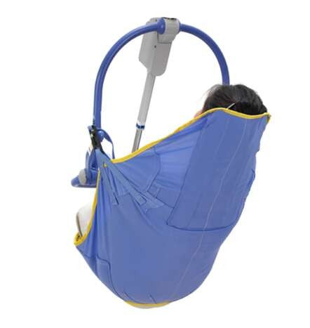 Patient Using Arjo Amputee Clip Sling With Hook And Loop Fastener, Back View