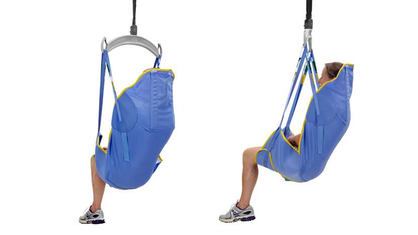 Arjo Amputee Loop Hammock Sling Right Leg Back View Showing Rear Support
