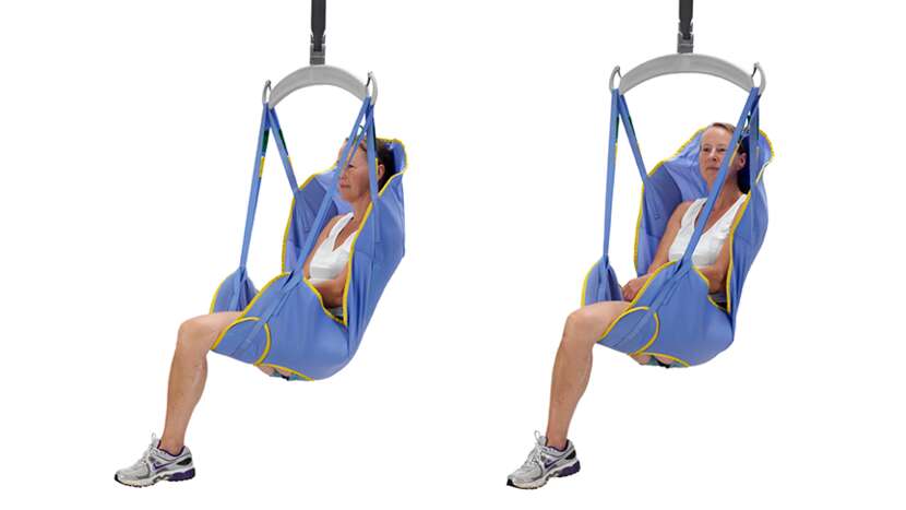 Arjo Amputee Hammock Sling Right Leg Design Front View For Secure Residual Limb Support
