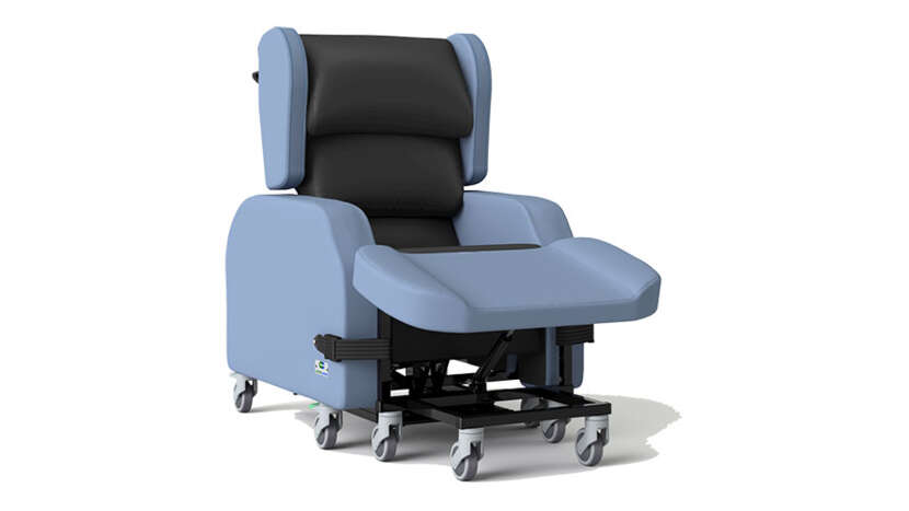 Arjo Atlanta Therapeutic Chair With Legrest Front Side View