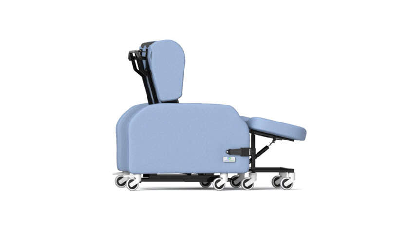 Arjo Atlanta Therapeutic Chair With Legrest Side View