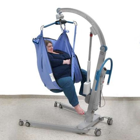 Arjo Bariatric Loop Comfort Sling In Use By Patient Front Side View For Transfer