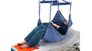 Arjo Bariatric Loop Hammock Sling In Use By Patient For Secure Transfer
