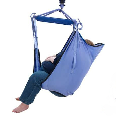 Arjo Bariatric Basic Loop Sling In Use By Patient For Side View Transfer