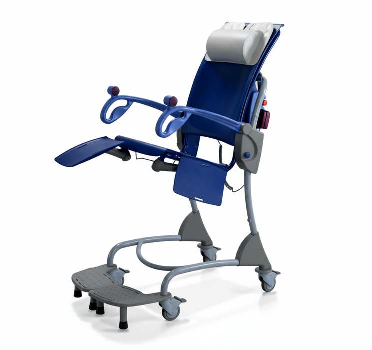 Arjo Carino Shower And Hygiene Chair With Headrest Foot Plate And Legrest View