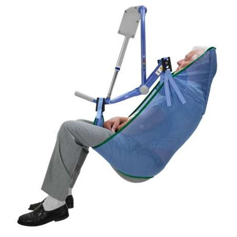 Patient Using Arjo Clip Bathing Sling, Side View