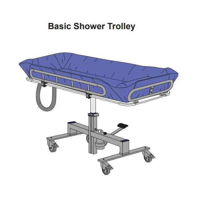 Arjo Concerto And Basic Shower Trolley Basic Model Showing The Standard Frame Configuration