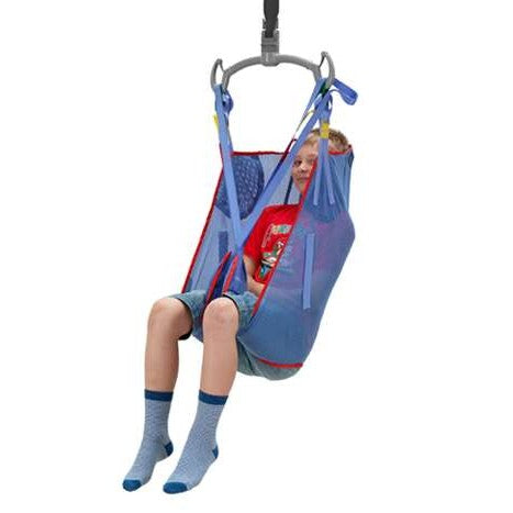 Pediatric Patient Handling Equipment Arjo Bathing Sling Front View Unpadded Leg Design