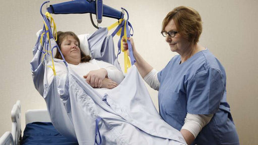 Arjo Comfort Repositioning Sling Used For Lateral Patient Transfer And Two Point Lift System