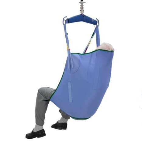 Arjo Loop Sling With Padded Legs In Use By Patient Back View Showing Full Back Support