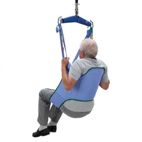 Arjo Padded Leg Loop Sling Back View No Head Support Design For Patient Handling