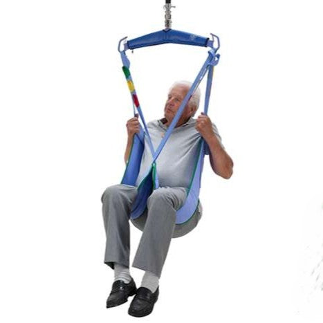 Arjo Padded Legs Loop Sling Front View Comfort Fit Without Head Support