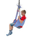 Arjo Loop Sling Padded Legs Without Head Support In Use By Pediatric Patient Side View