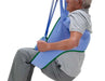 Arjo Toilet Sling Design Padded Legs Detail Close Up Side View No Head Support
