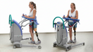 Arjo Sara Plus Walking Sling In Use By A Patient During Assisted Walking Therapy