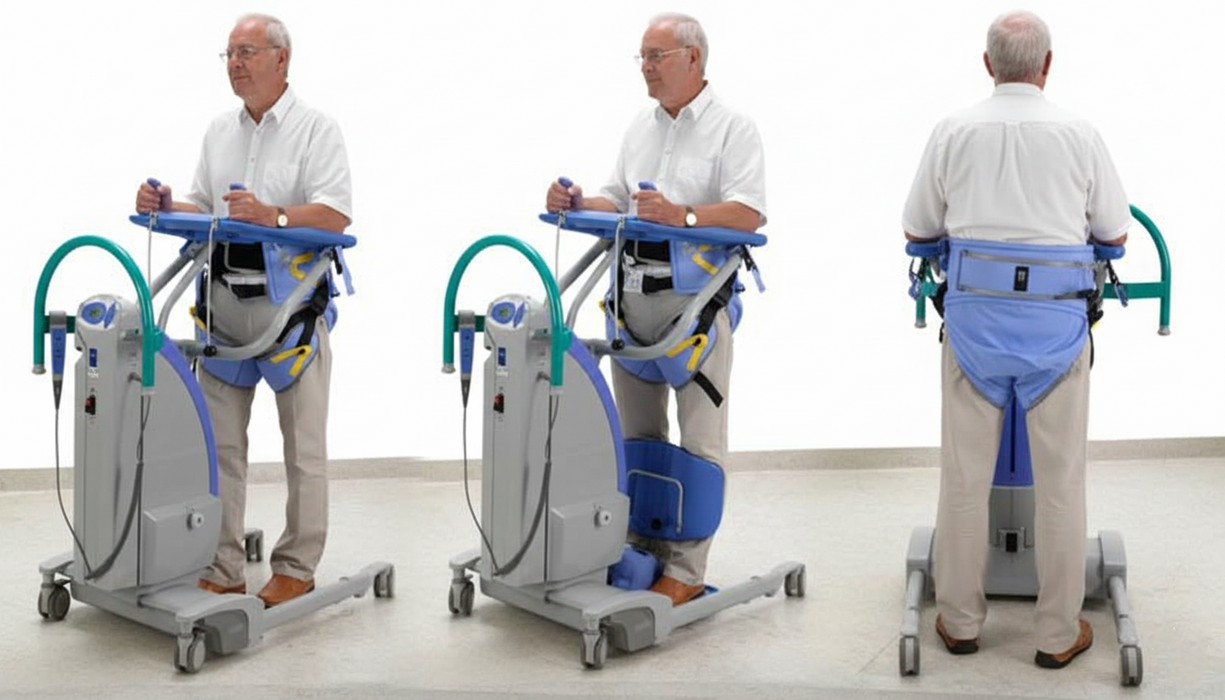 Arjo Sara Plus Walking Sling Shown From Three Different Angles