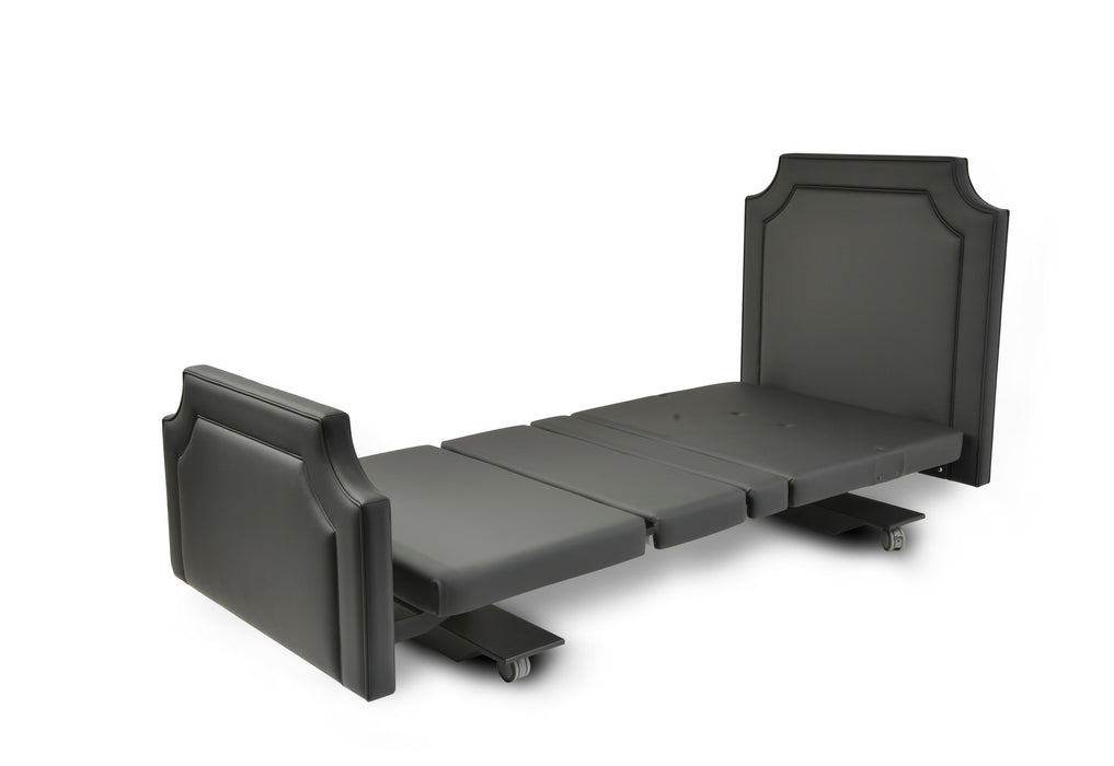Assured Comfort Hi Low Adjustable Bed Mobile Series Fabric Low Height Flat Position View