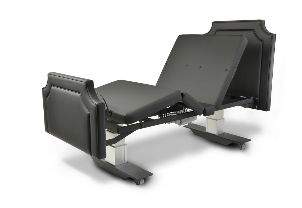 Assured Comfort Hi Low Adjustable Bed Mobile Series Fabric Mid Lift Position Head Knee Raised View
