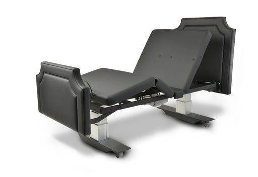 Assured Comfort Hi Low Adjustable Bed Mobile Series Fabric Mid Lift Position Head Knee Raised View