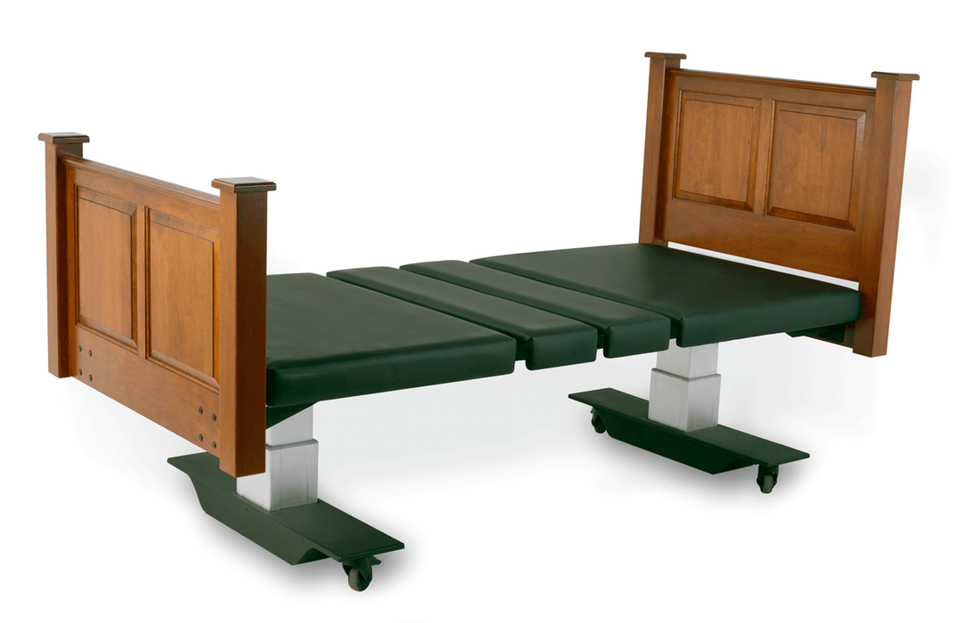 Assured Comfort Hi Low Adjustable Bed Mobile Series With Raised Panel Up Position View