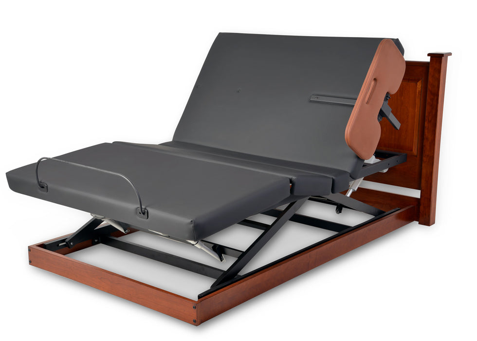 Assured Comfort Hi Low Adjustable Bed Platform Series Raised Panel In High Position Raised Head Knee Articulation View