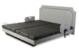 Assured Comfort Signature Series Hi Low Adjustable Bed Designer Upholstery Split King High Both Flat Articulation Position With Half Side Rail View