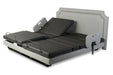 Assured Comfort Signature Series Hi Low Adjustable Bed Designer Upholstery Split King High One Raised Head Knee Other Flat Articulation Position With Half Side Rail View