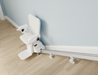 Atlas Liberty Straight Stairlift Installed On The Right Side Of A Staircase Viewed From The Top