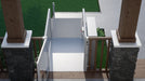Atlas Mini Vista Vertical Platform Lift Overhead View Showing Wheelchair Platform