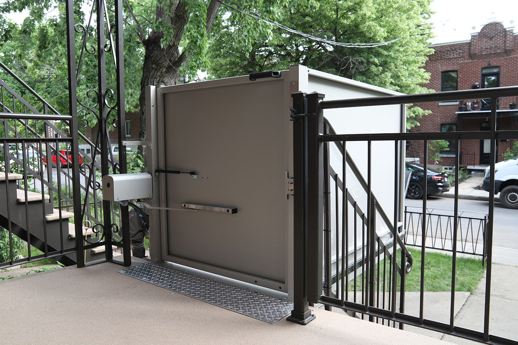 Atlas Nano Vertical Platform Lift Showing The Secured Top Landing Gate Entry Point