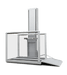 Atlas Nano Vertical Platform Lift Enclosed With Modern Glass Panels And Equipped With A Front-entry Access Ramp.