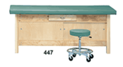 Comfortable Bailey 2" Premium Upholstered Treatment Table Adjustable Therapy and Rehab Table with Storage for Patient Comfort