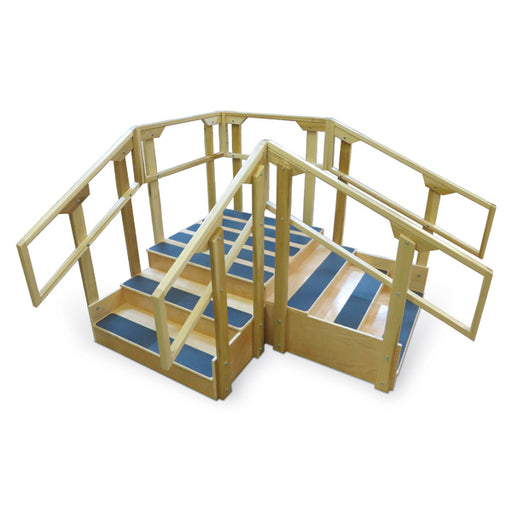 High Quality Bailey 36" ADA Convertible Training Stairs for Therapy and Rehabilitation Centers with Dual Handrails