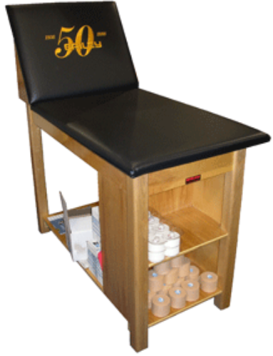 High Quality Bailey 36" Deluxe Bailey Taping Table with Backrest and Rear Shelf Compact Athletic Sports Tape Station