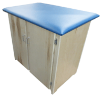 Durable Bailey 36" Fully Enclosed Bailey Cabinet Taping Table with Double Doors Compact Athletic Taping Station with Built-In Storage