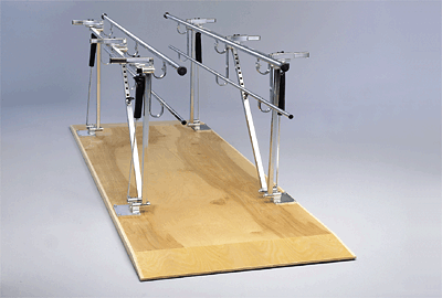 Secured Bailey 575 Series Adjustable Parallel Bars Height and Width Platform Mounted for Physical Therapy, Balance, and Wheelchair Rehabilitation