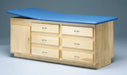 Durable Bailey 6-Drawer Treatment Cabinet Table with Adjustable Backrest for Professional Use