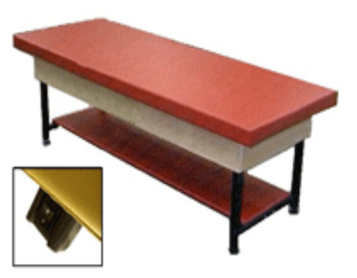 Durable Bailey Economy Electric Hi-Lo Treatment Table Model w/ Upholstered Affordable Adjustable Therapy Table with Upholstered Shelf