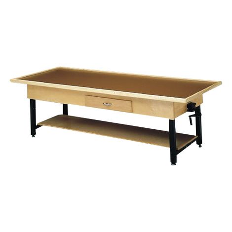 Durable Bailey Economy Hi-Lo Manual Treatment Table with Raised Rim 30” x 78” Adjustable Height Physical Therapy and Exam Table